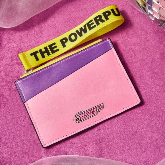THE POWERPUFF GIRLS  Cartoon Graphic Card Holder With Zipper - Picture 2 of 6
